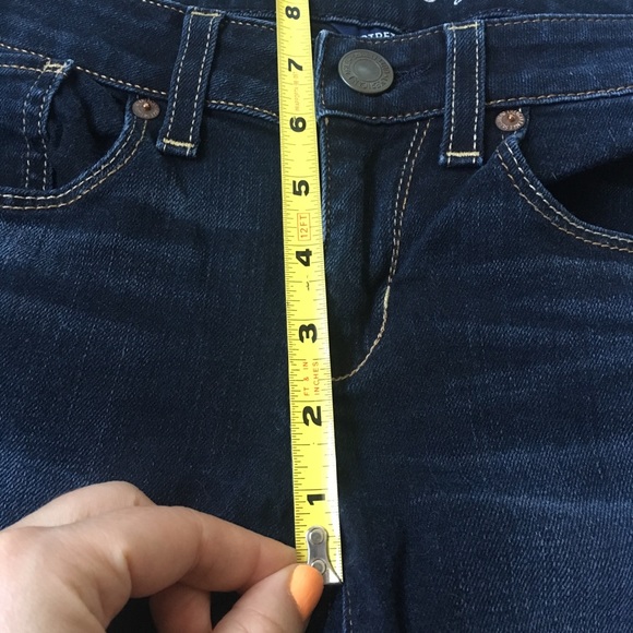 American Eagle Stretch Dark Wash Skinny Jeans Size 2 - Picture 6 of 8